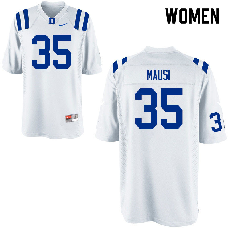 Women #35 Dorian Mausi Duke Blue Devils College Football Jerseys Sale-White